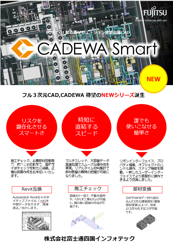 BIM対応総合設備CAD「CADEWA Smart」